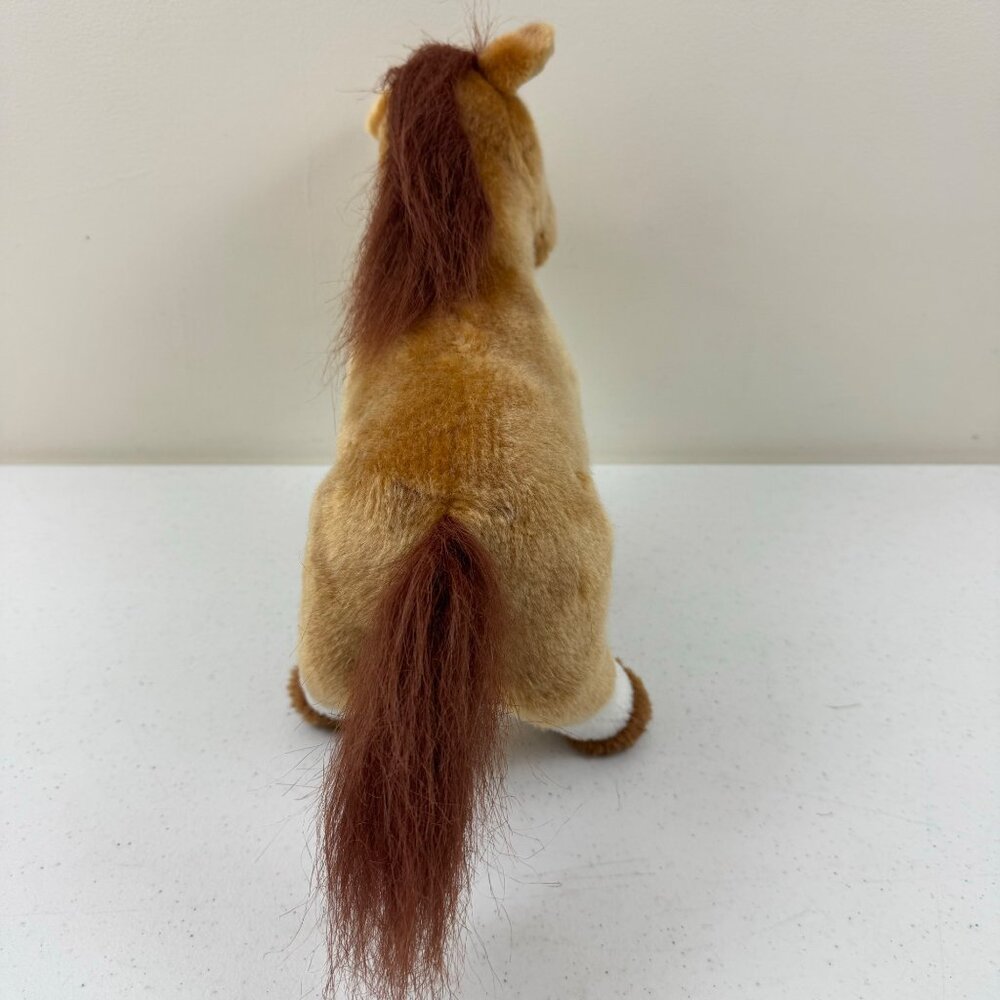 Vintage ASI Plush Brown Horse Stuffed Animal Plush Toy With White Accents - Picture 4 of 9